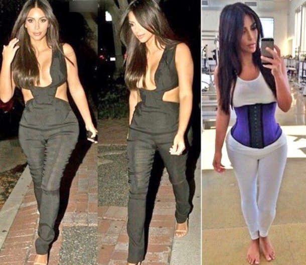 kim kardashian waist training corsets