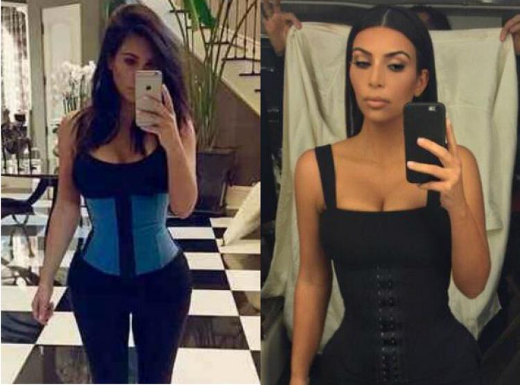 kim kardashian waist training corsets