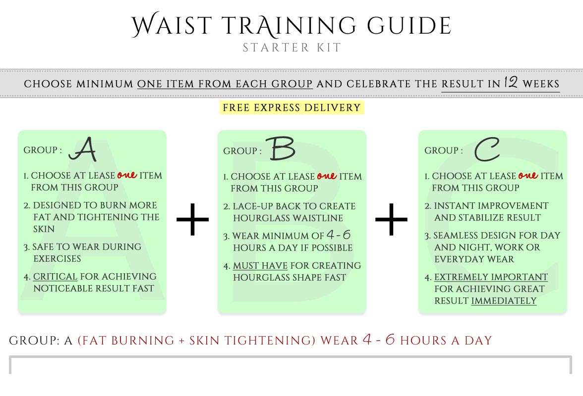 Waist Training Guide Starter Kits - Free Express Delivery Australia